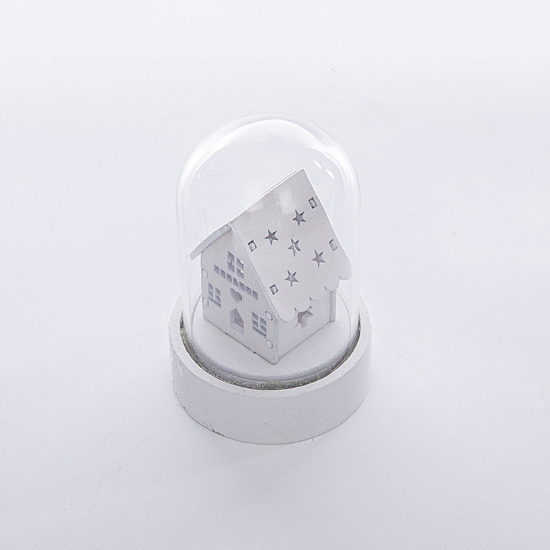 Christmas Decorations Luminous Wooden House Christmas Ornaments